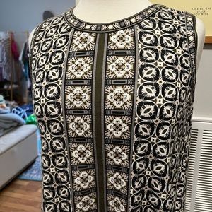 Max Studio sleeveless knit dress with geometric pattern